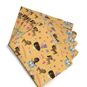 Dachshund Birthday Gift Wrap (5 Sheets)