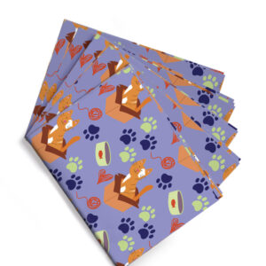 Cat Paw Print Gift Wrap (5 Sheets)