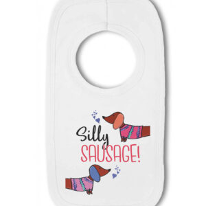 Silly Sausage! Dachshund - Baby Pullover Bib