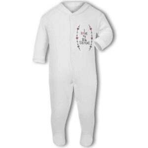 I love my Big Sister! (Hearts and Arrows) - Baby Grow Suit