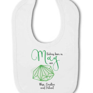 Babies born in May Birthstone - Baby Hook and Loop Bib