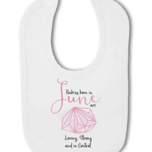 Babies born in June Birthstone - Baby Hook and Loop Bib
