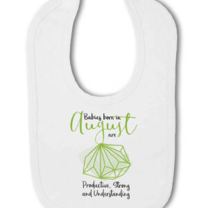 Babies born in August Birthstone - Baby Hook and Loop Bib