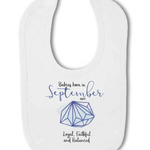 Babies born in September - Baby Hook and Loop Bib