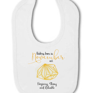 Babies born in November Birthstone - Baby Hook and Loop Bib