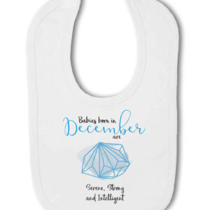Babies born in December Birthstone - Baby Hook and Loop Bib