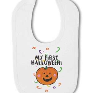 My First Halloween! Pumpkin - Baby Hook and Loop Bib