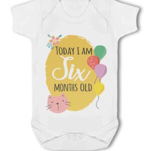 Today I am Six Months Old Milestone - Baby Vest