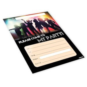 Disco Blank Kids Birthday Party Invites (20 Pack)