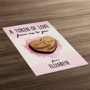Personalised Pink Love Token - A6 Token Card