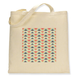Vintage Zig Zag Pattern - Canvas Tote Bag