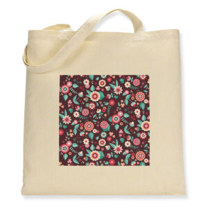 Vintage Floral Print - Canvas Tote Bag