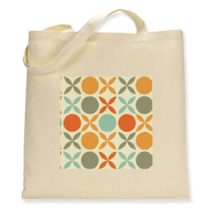 Vintage Star And Circle Pattern - Canvas Tote Bag