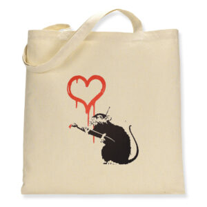 Banksy Love Rat - Canvas Tote Bag