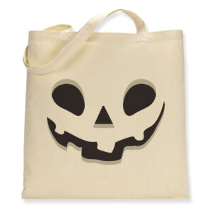 Jack-'o-Lantern Spooky Face - Canvas Tote Bag