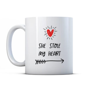 She stole my heart valentines gift mug