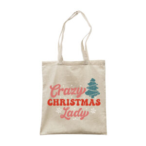 Crazy Christmas Lady - Festive Tote Bag