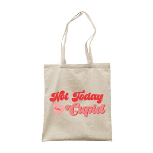 Not today Cupid Anti Valentines Canvas Tote Bag