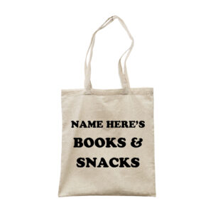Personalised Books & Snacks - Unisex Shopper Canvas Tote Bag