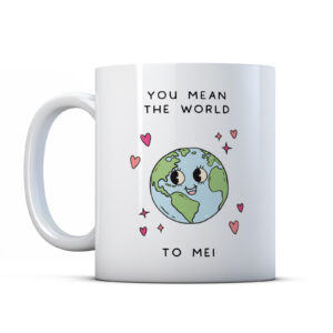 You Mean The World To Me - Retro Anniversary Mug Gift
