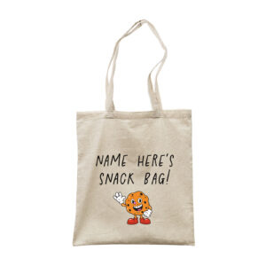 Personalised Name - Children's Cookie Canvas Tote Snack Bag