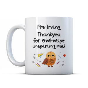 Personalised Thankyou Teacher - Owl Pun Mug Gift