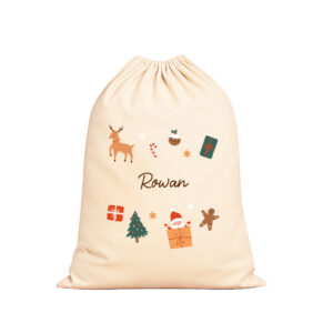 Personalised Name - Children's Large Gift Bag Santa Sack