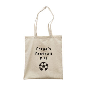 Personalised Name Football Kit - Kid's Canvas Tote Sports Bag