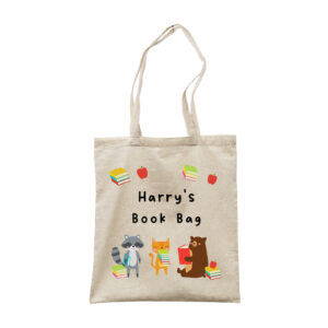 Personalised Book Bag - Children's School Canvas Tote