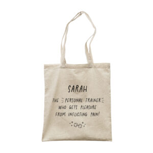 Personalised Personal Trainer Gift - Funny Gym Canvas Tote Bag