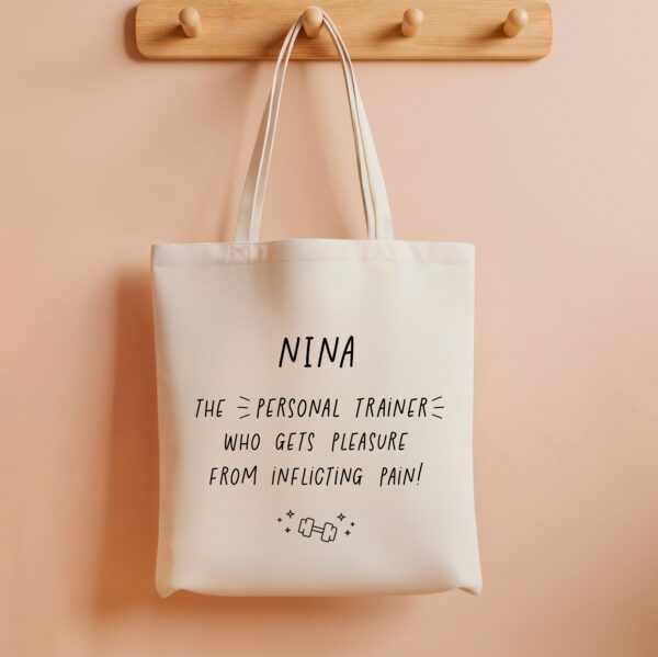 Personalised Personal Trainer Gift - Funny Gym Canvas Tote Bag