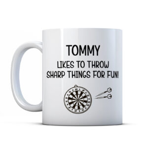 Personalised Darts Player Mug - Funny Sports Fan Gift