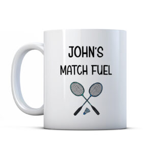 Personalised Badminton Player Mug - Match Fuel Sports Fan Gift