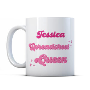 Personalised Spreadsheet Queen - Funny Excel Work Colleague Gift Mug