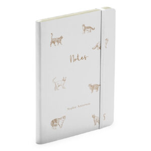 Personalised Name Notebook - Cat Lover White Journal Gift