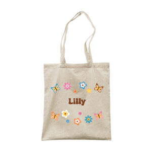 Personalised Children's Bag - Kid's Spring Butterfly Canvas Tote Gift