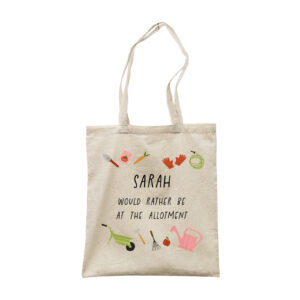 Personalised Allotment Bag - Gardening Canvas Tote Gift