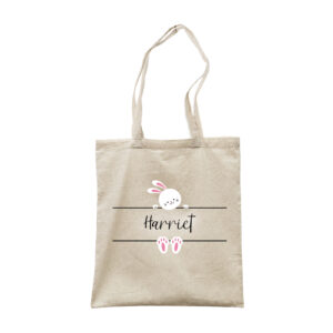Personalised Easter Egg Bag - Children's Bunny Canvas Tote