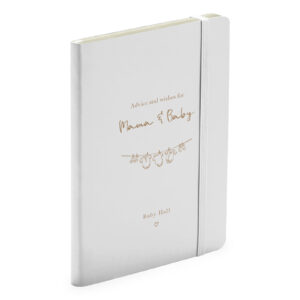Personalised Baby Shower Notebook - Advice And Wishes For Mum And Baby White Journal Gift