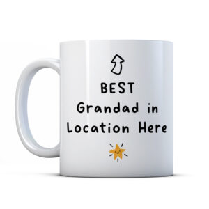 Personalised Best Grandad In Mug – Custom Town City Location, For Father's Day, Grandad's Birthday Gift