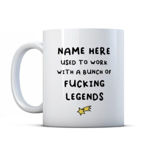 Personalised Funny I Used To Work With Legends, New Job Mug - Coworker Farewell, Rude Leaving Gift for Colleague