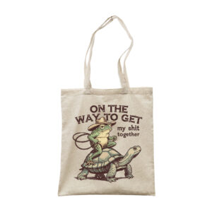 Funny Frog Cowboy Canvas Tote Bag - Sarcastic Friend Or Colleague Gift Idea