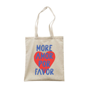 More Amor Por Favor Canvas Tote Bag - French Love Quote, Girly Gift Idea