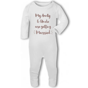 My Aunty And Uncle Are Getting Married - Baby Grow Romper Suit, Wedding Announcement