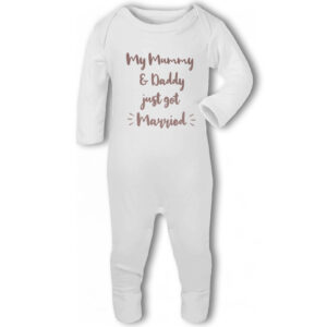 My Mummy And Daddy Just Got Married - Wedding Day Baby Grow Romper Suit