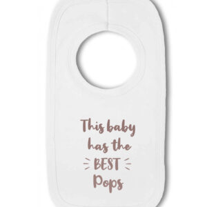 Pops Bib, I Love Pops Bib, New Baby Bib, Fathers Day Bib, Fathers Day Baby Gift, Gift From Baby, New Pops Present, Love Pops, Pops Outfit, Pops Gift