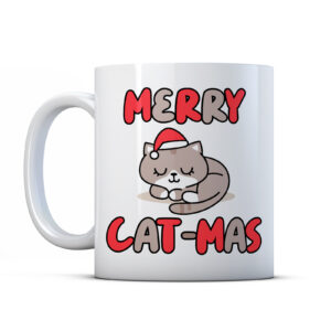 merry cat-mas Christmas gift mug