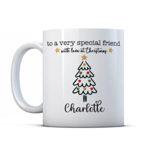 very special friend with love at christmas personalised mug