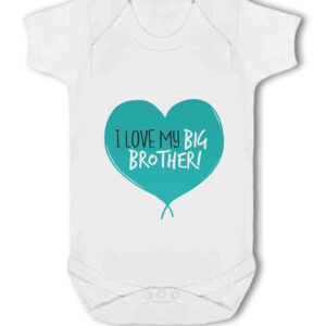 I love my Big Brother! (Heart) - Baby Vest
